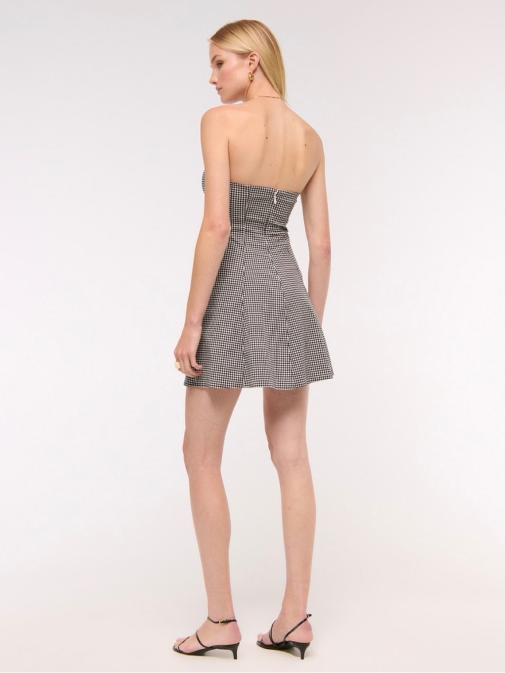 Abercrombie & Fitch Black and White Mila Strapless Mini Dress Medium NWT - Picture 4 of 9